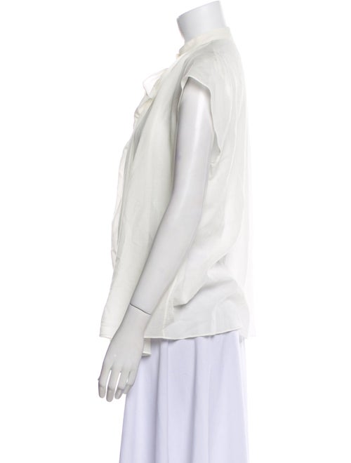 Lemaire Mock Neck Short Sleeve Blouse