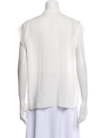 Lemaire Mock Neck Short Sleeve Blouse