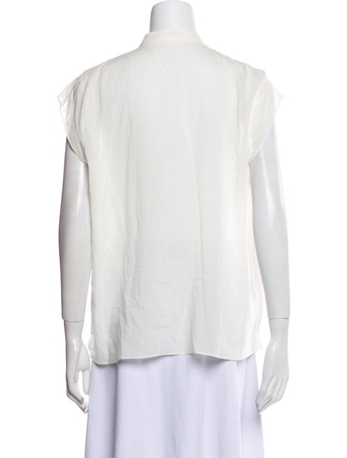 Lemaire Mock Neck Short Sleeve Blouse