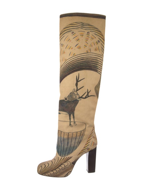 Lemaire Canvas Printed Boots