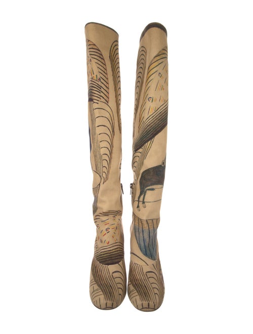 Lemaire Canvas Printed Boots