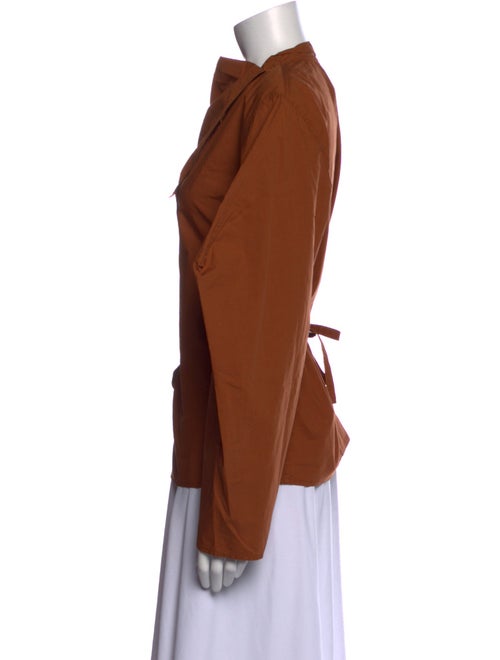 Lemaire Mock Neck Long Sleeve Button-Up Top