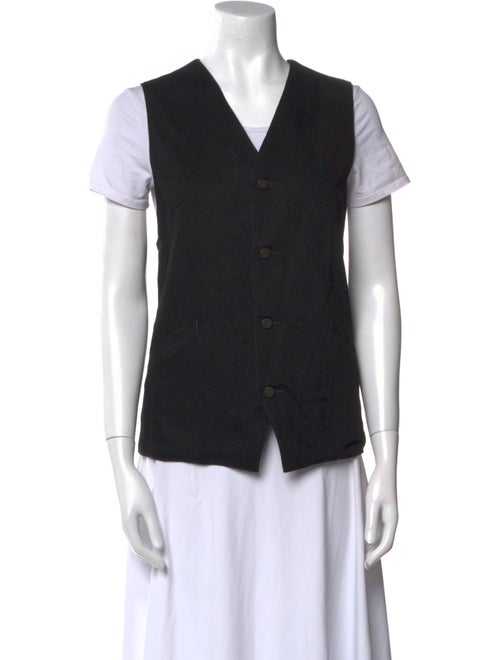 Lemaire V-Neck Short Sleeve Button-Up Top