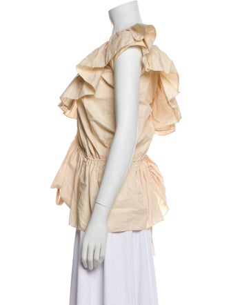 Lemaire Off-The-Shoulder Short Sleeve Blouse