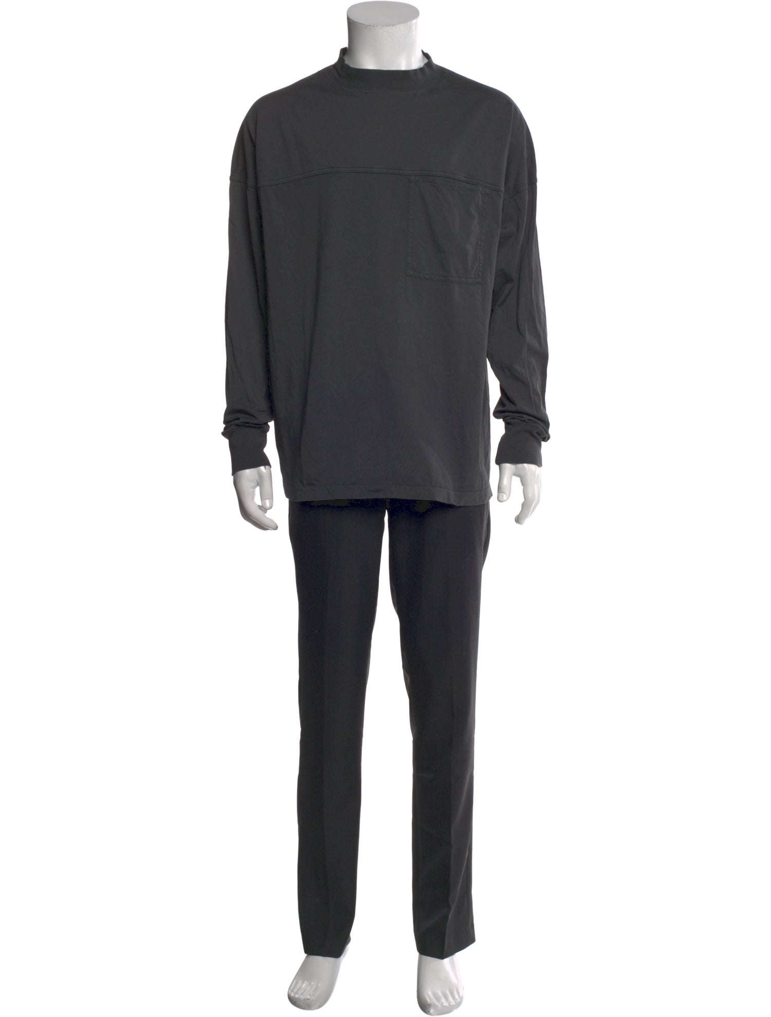 Lemaire Mock Neck Long Sleeve T-Shirt