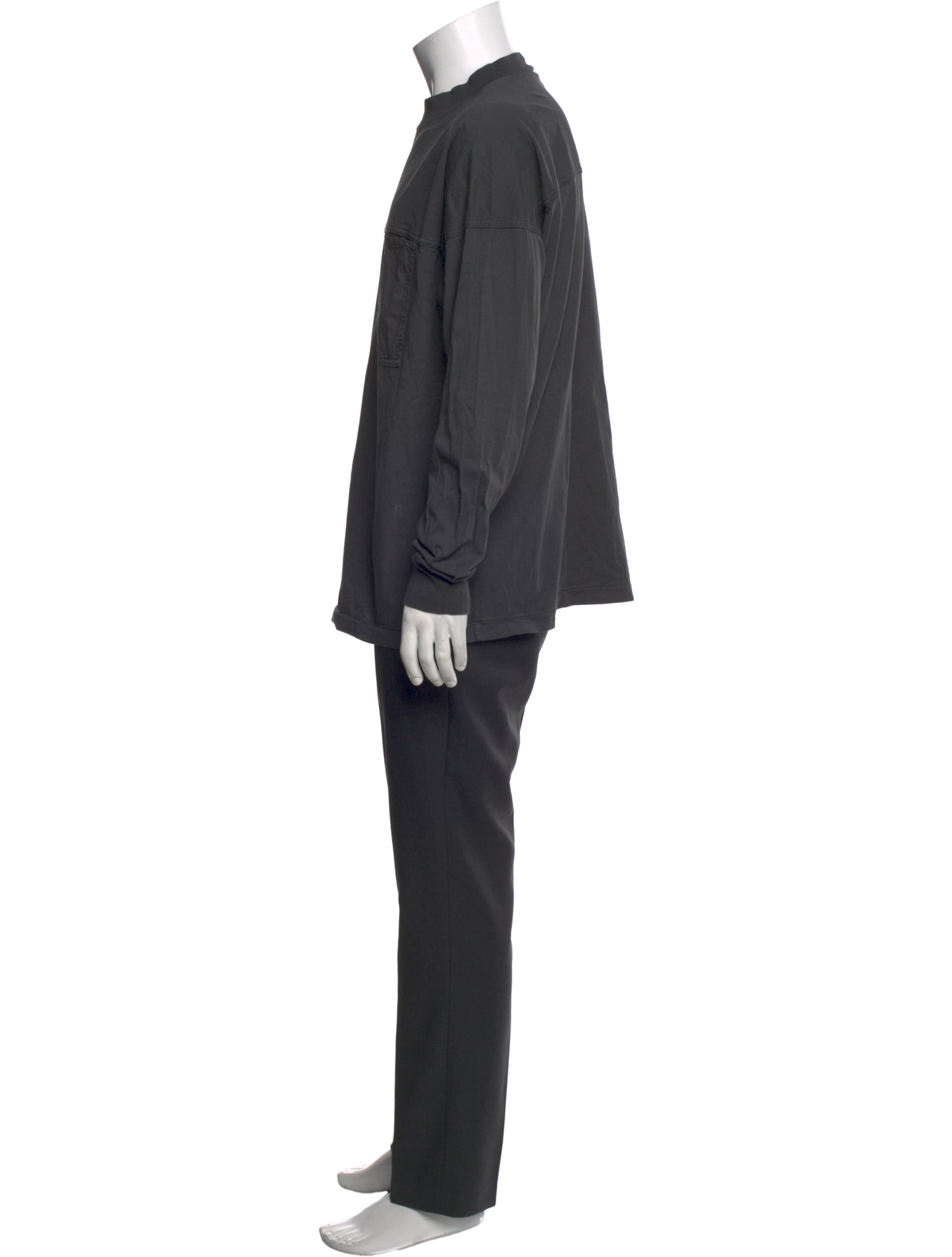 Lemaire Mock Neck Long Sleeve T-Shirt