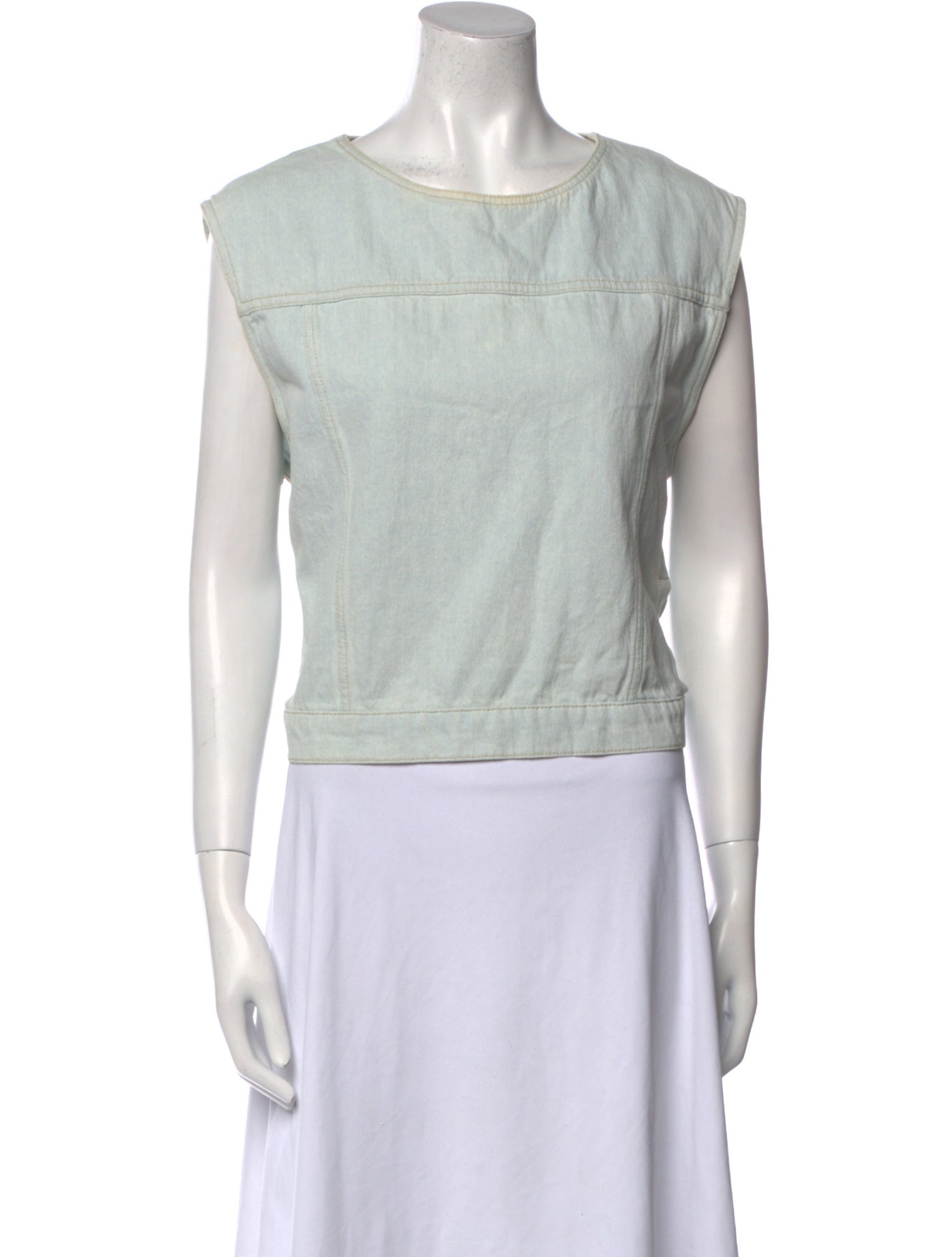 Lemaire Bateau Neckline Sleeveless Crop Top