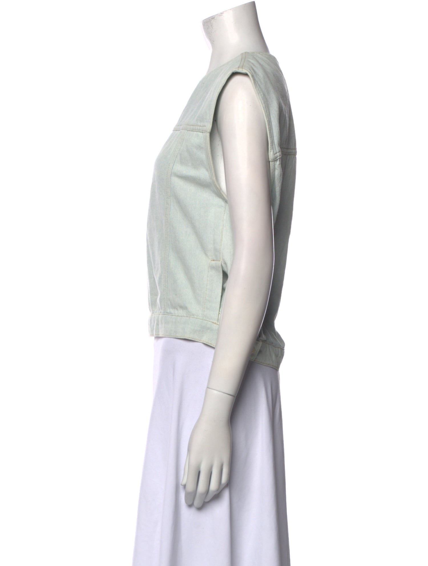 Lemaire Bateau Neckline Sleeveless Crop Top