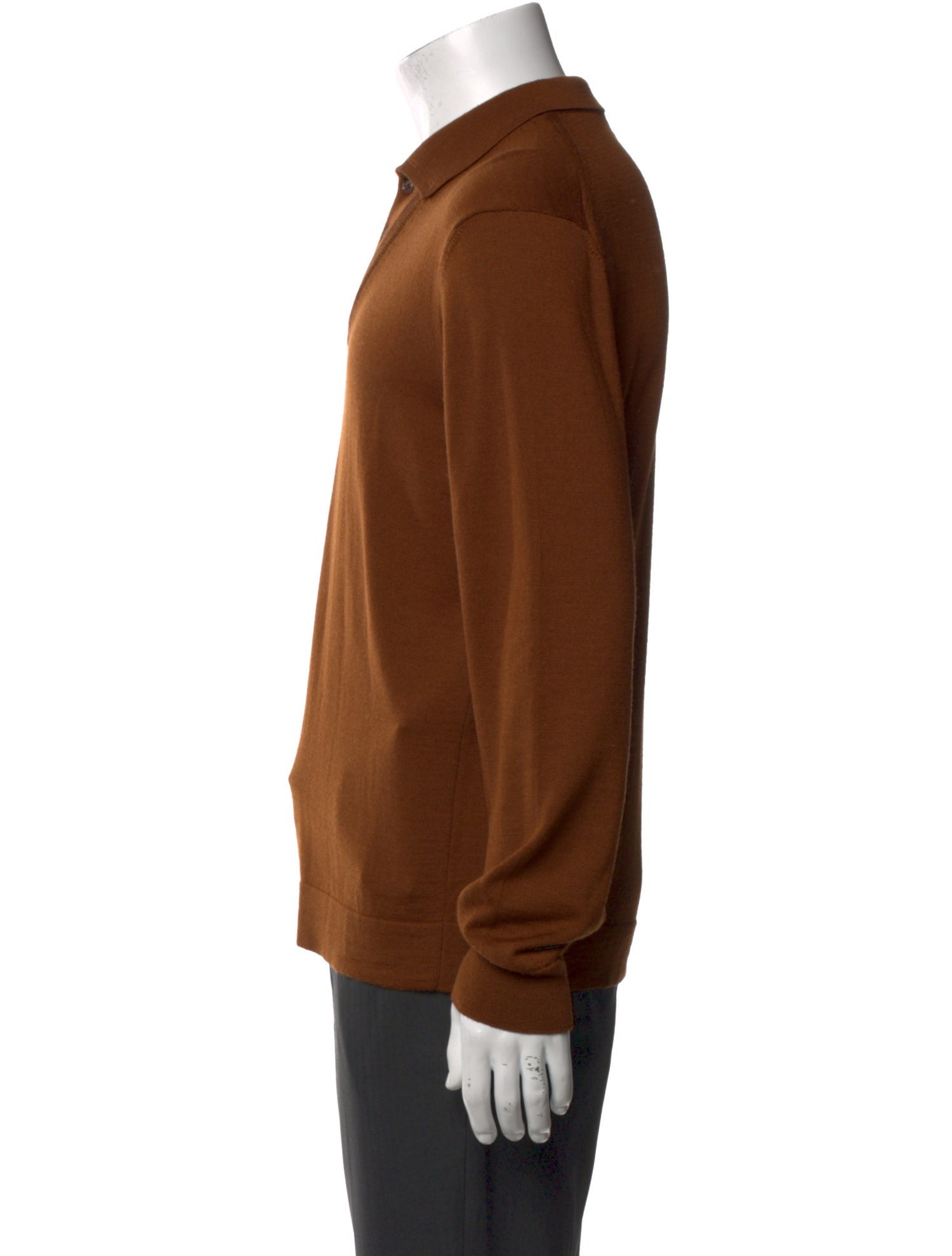 Lemaire Mock Neck Long Sleeve Polo Sweater