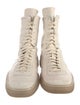 Lemaire Leather Colorblock Pattern Combat Boots