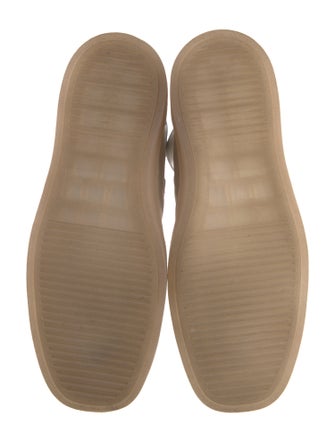 Lemaire Leather Colorblock Pattern Combat Boots