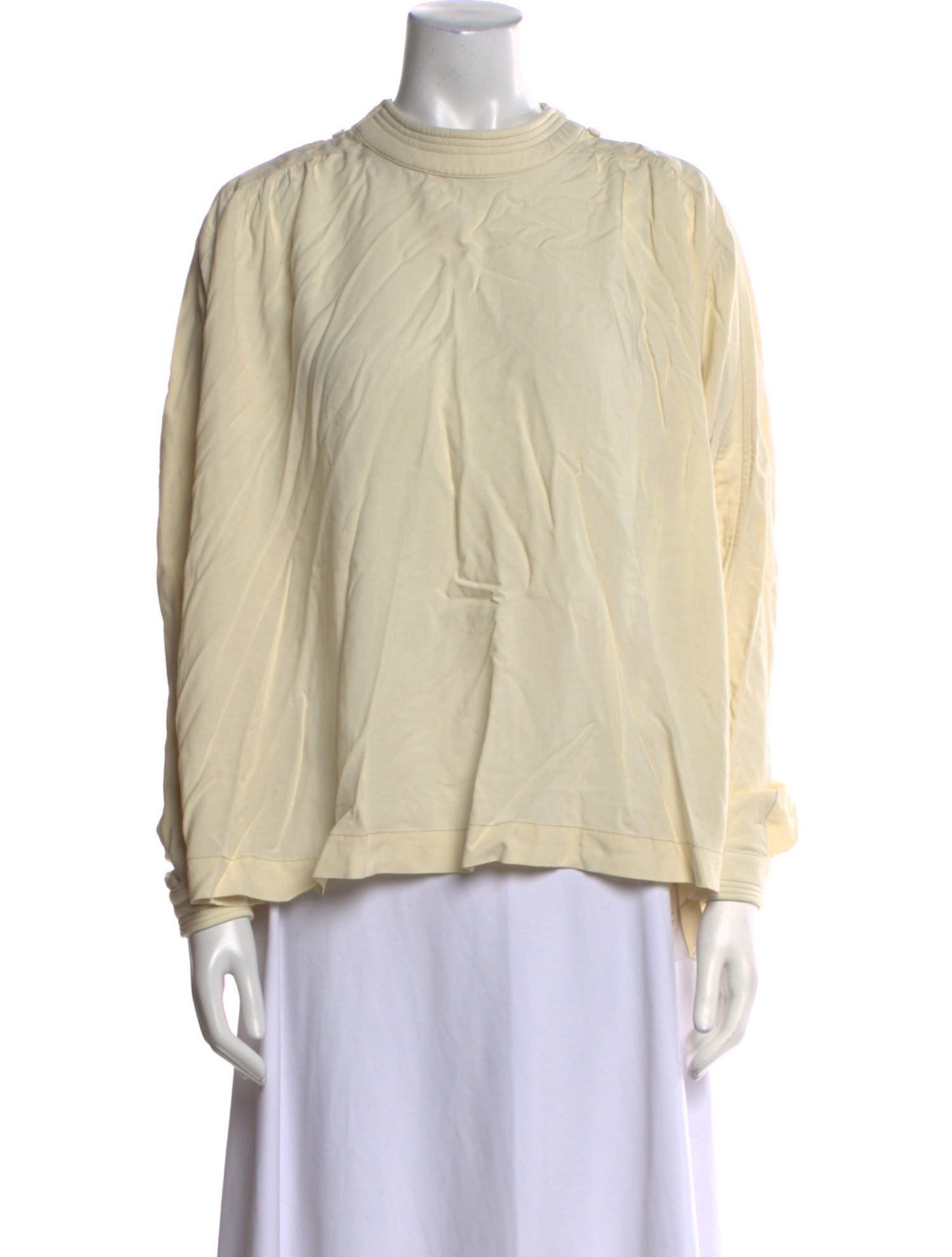 Lemaire Mock Neck Long Sleeve Blouse