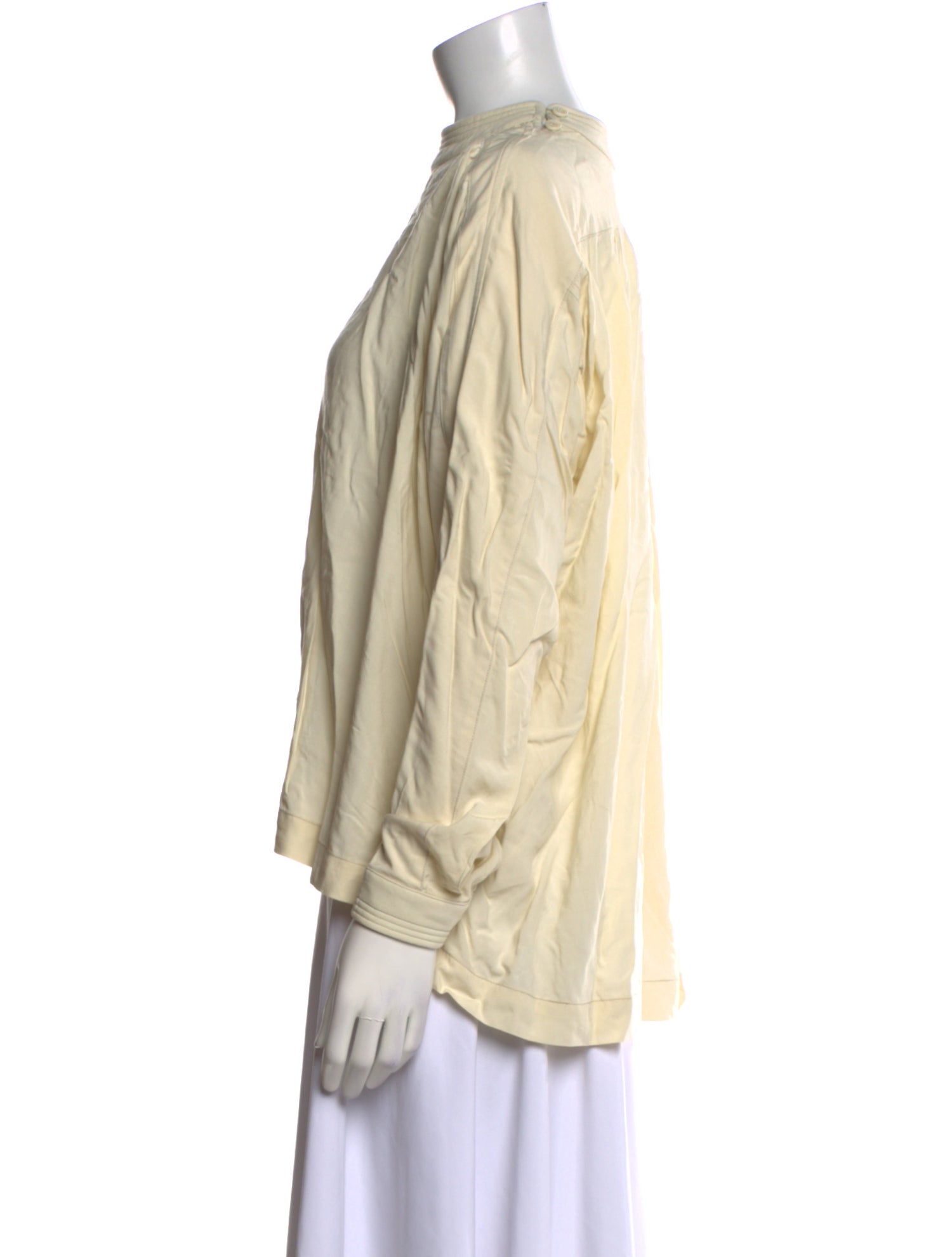 Lemaire Mock Neck Long Sleeve Blouse