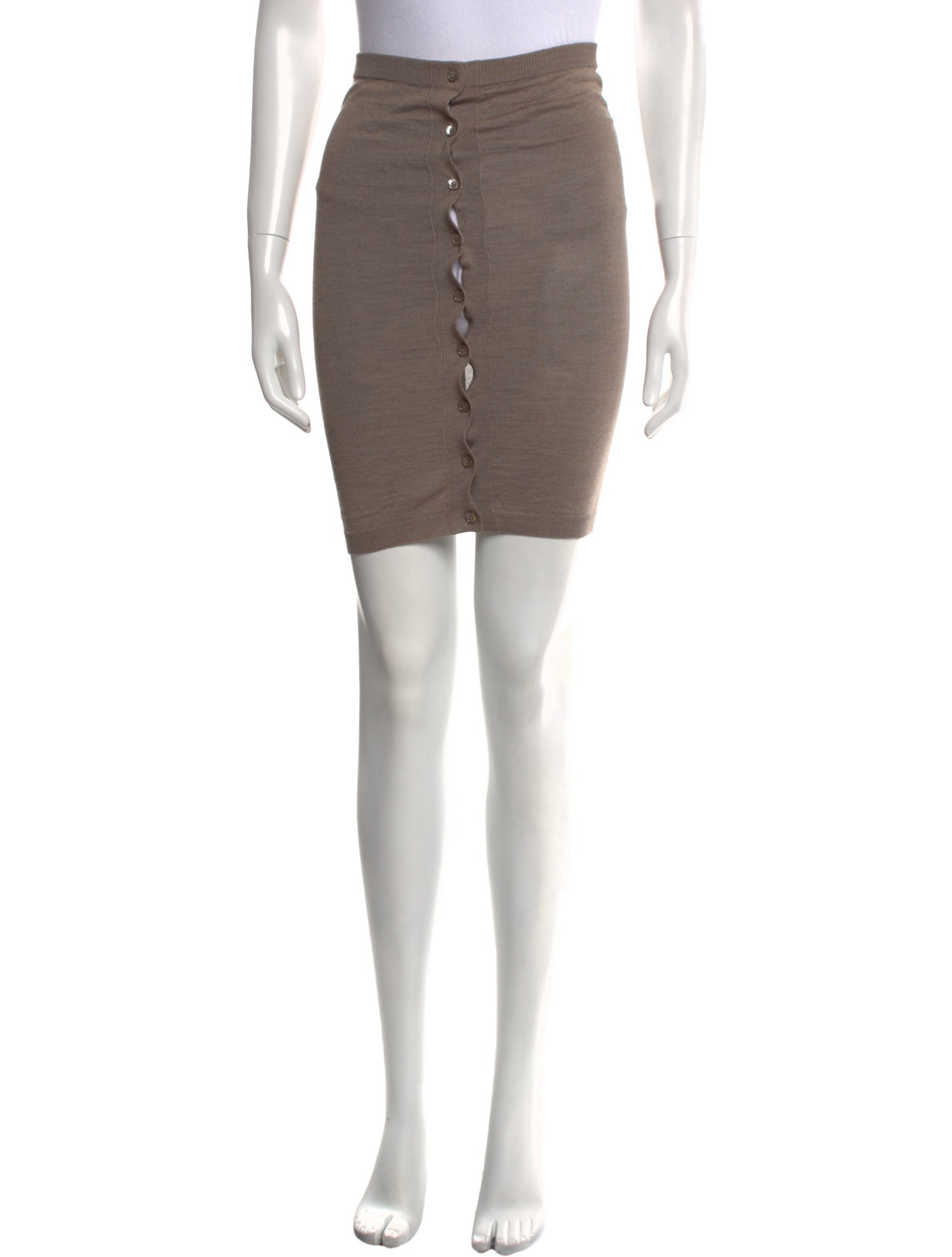 Lemaire Distressed Accents Knee-Length Skirt