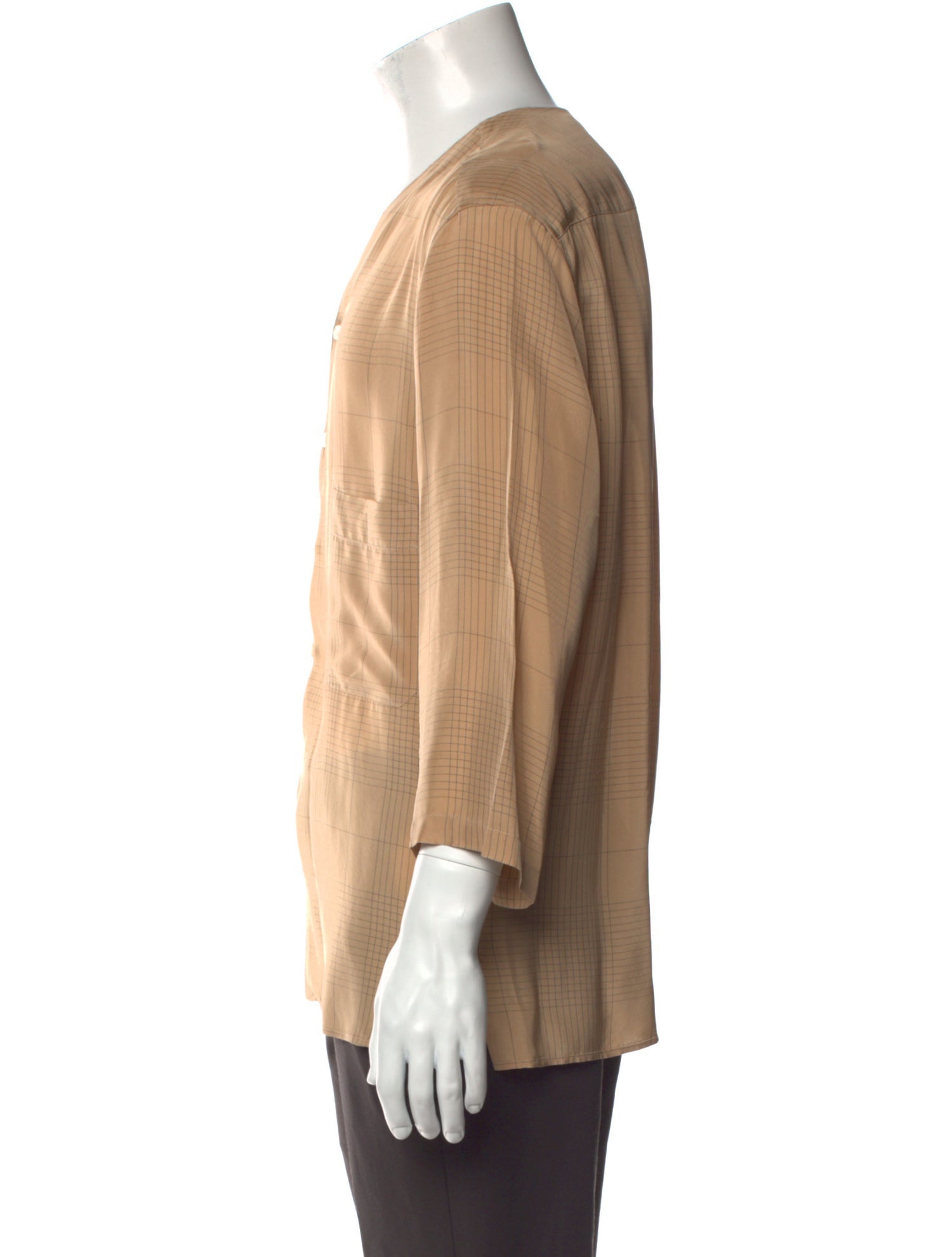 Lemaire Plaid Print Short Sleeve Shirt