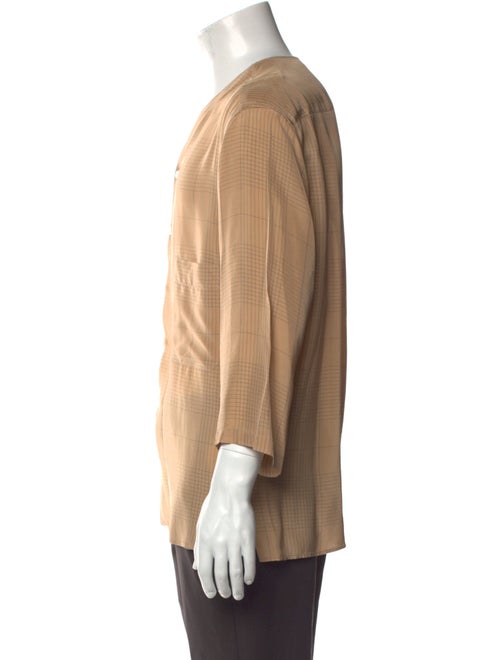 Lemaire Plaid Print Short Sleeve Shirt