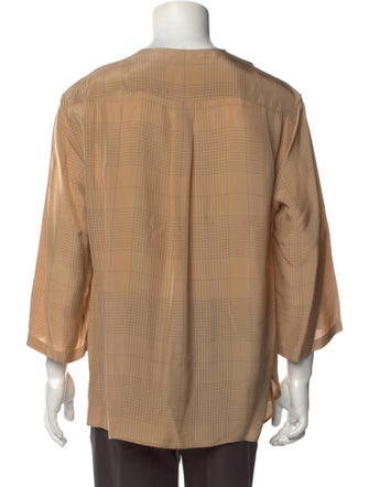 Lemaire Plaid Print Short Sleeve Shirt