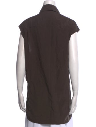 Lemaire Silk Short Sleeve Button-Up Top