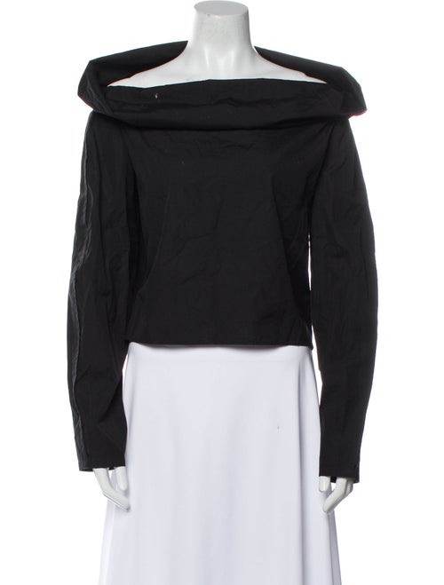 Lemaire Off-The-Shoulder Long Sleeve Crop Top
