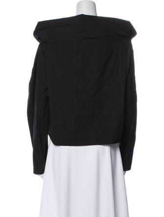 Lemaire Off-The-Shoulder Long Sleeve Crop Top