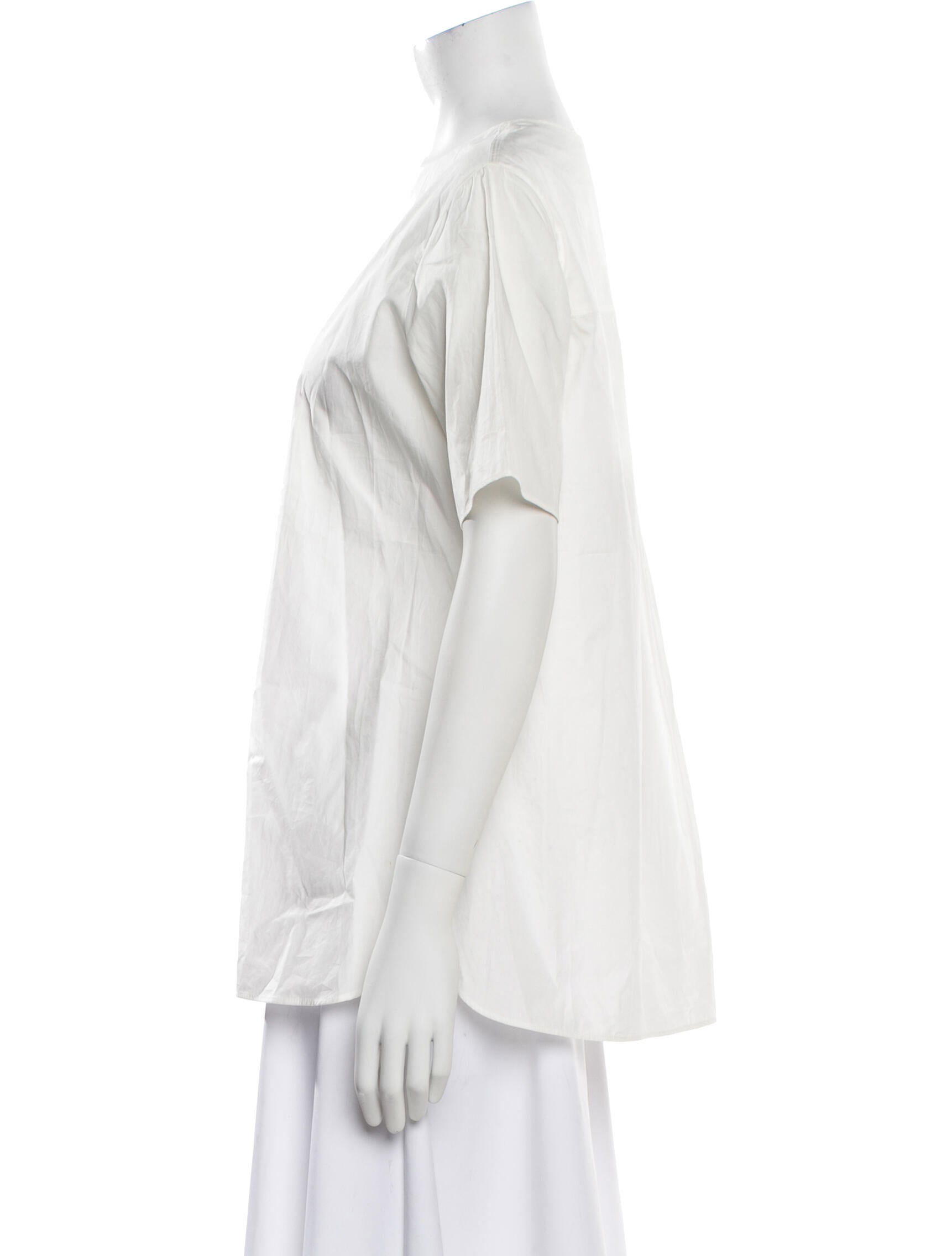 Lemaire V-Neck Short Sleeve Blouse