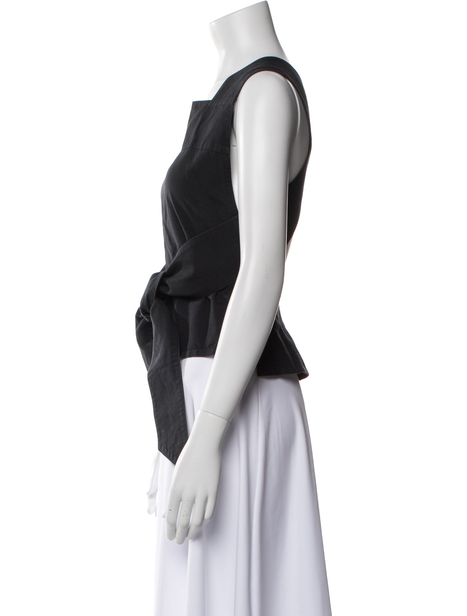 Lemaire Linen Square Neckline Crop Top