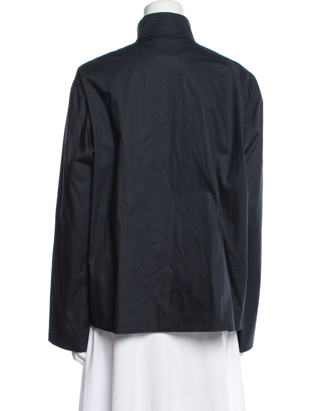 Lemaire Jacket Blue Stand Collar Patch Pockets & - image 3