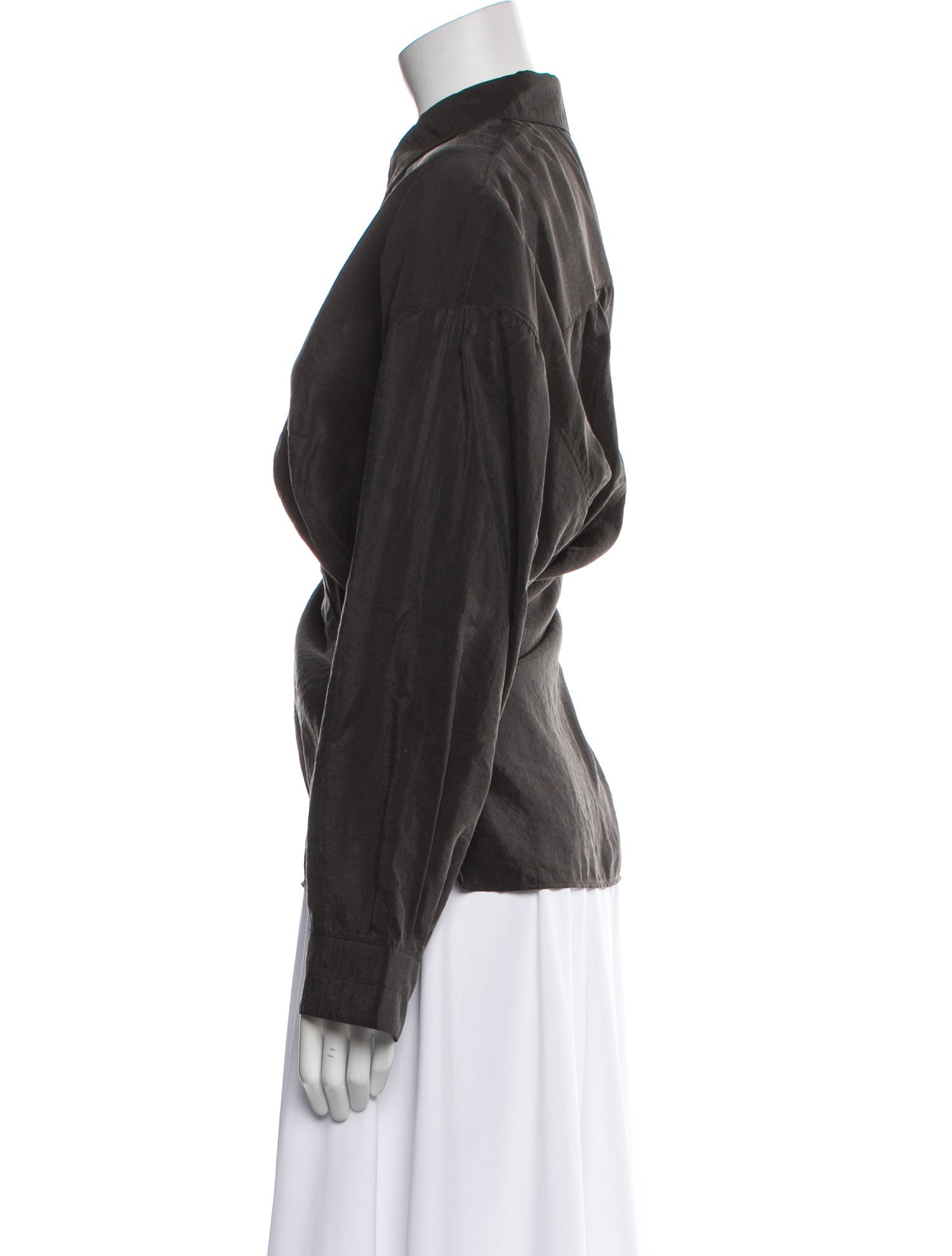 Lemaire Silk Long Sleeve Button-Up Top w/ Tags