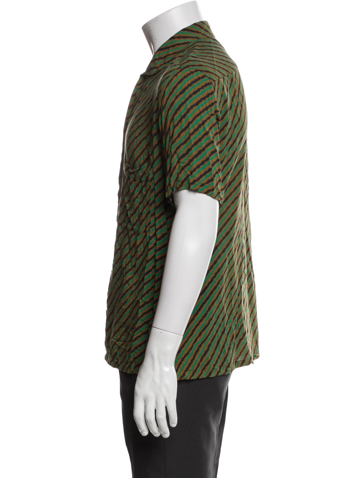 Lemaire Striped Short Sleeve Shirt