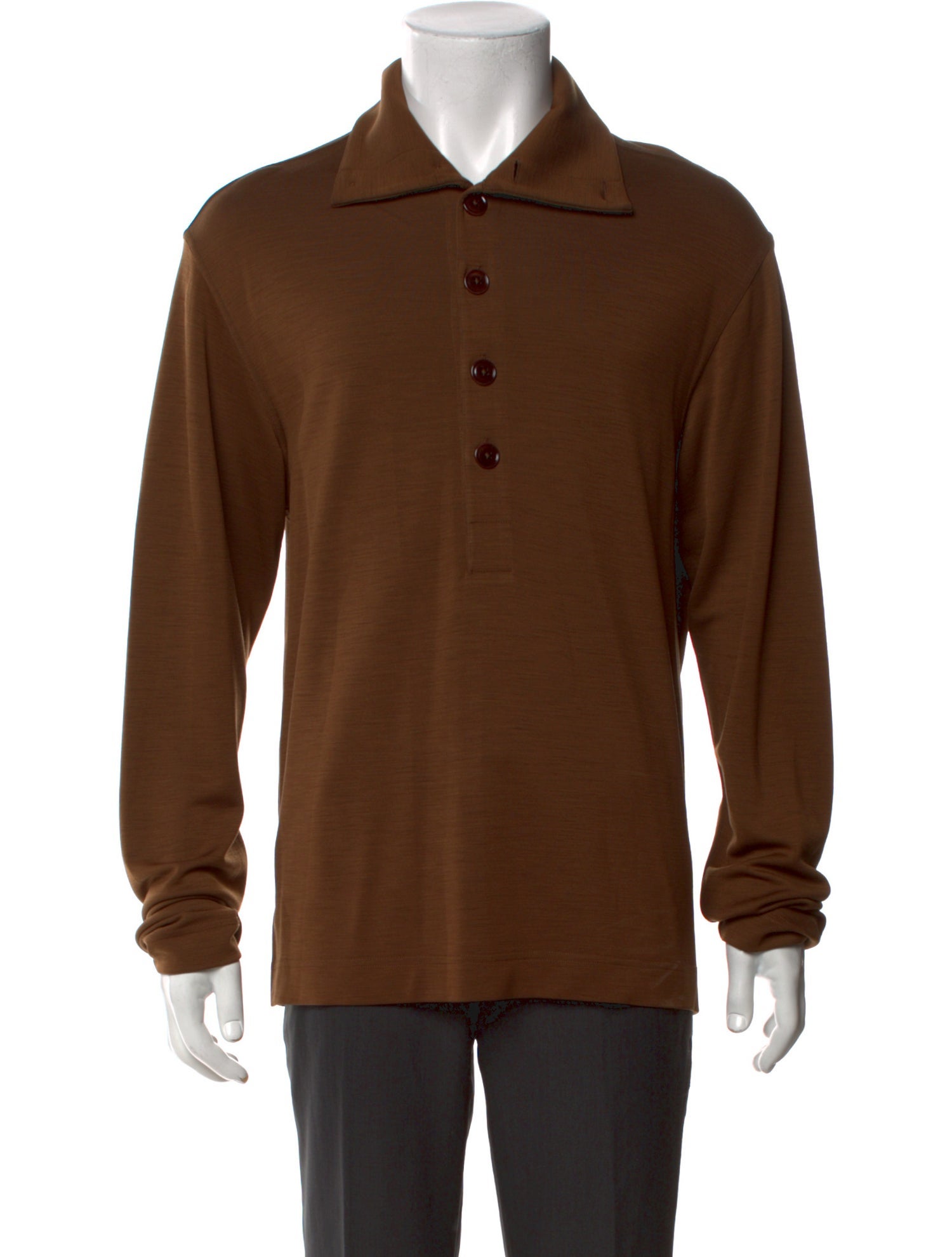 Lemaire Crew Neck Long Sleeve Polo Shirt