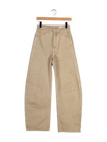 Pre-owned Lemaire High-rise Wide Leg Jeans In Neutral