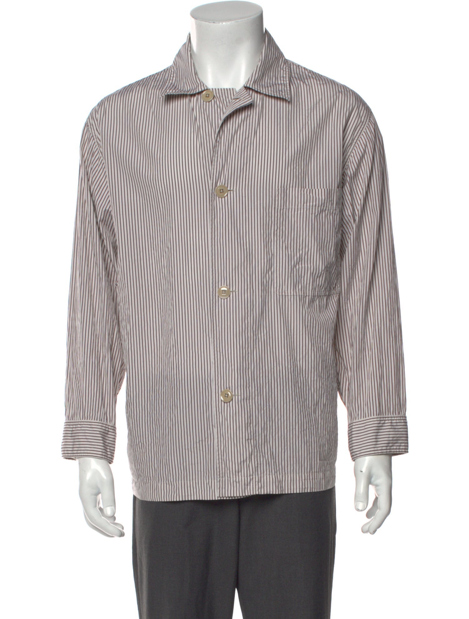 Lemaire Striped Long Sleeve Shirt