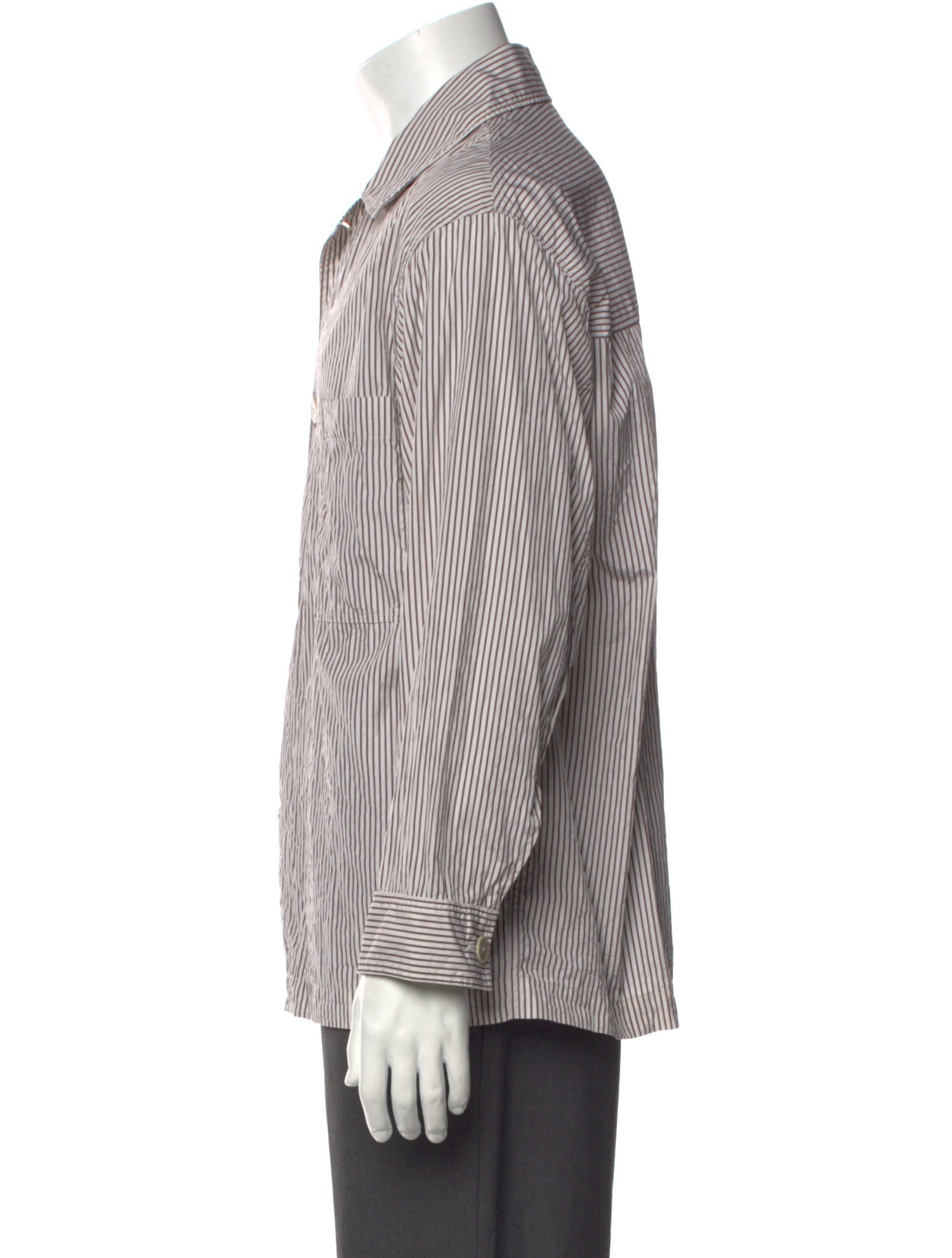 Lemaire Striped Long Sleeve Shirt