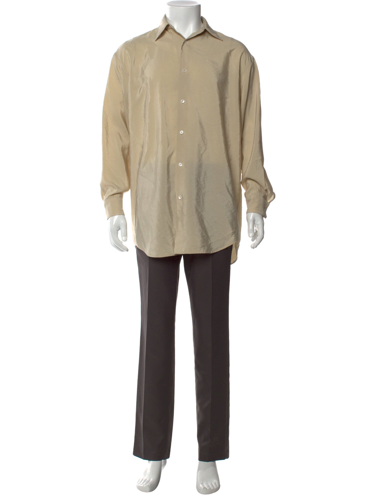 Lemaire Silk Long Sleeve Dress Shirt
