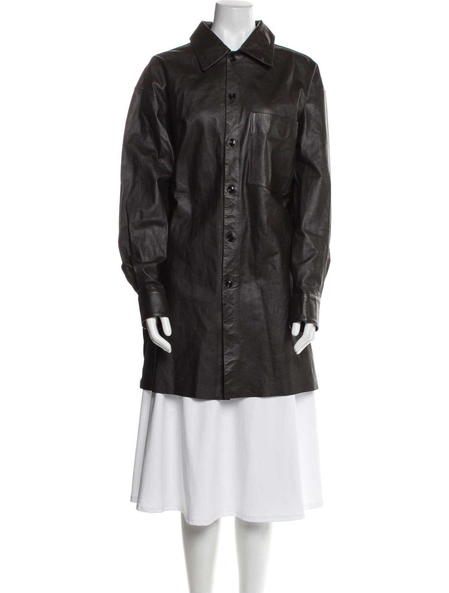 Lemaire Leather Trench Coat