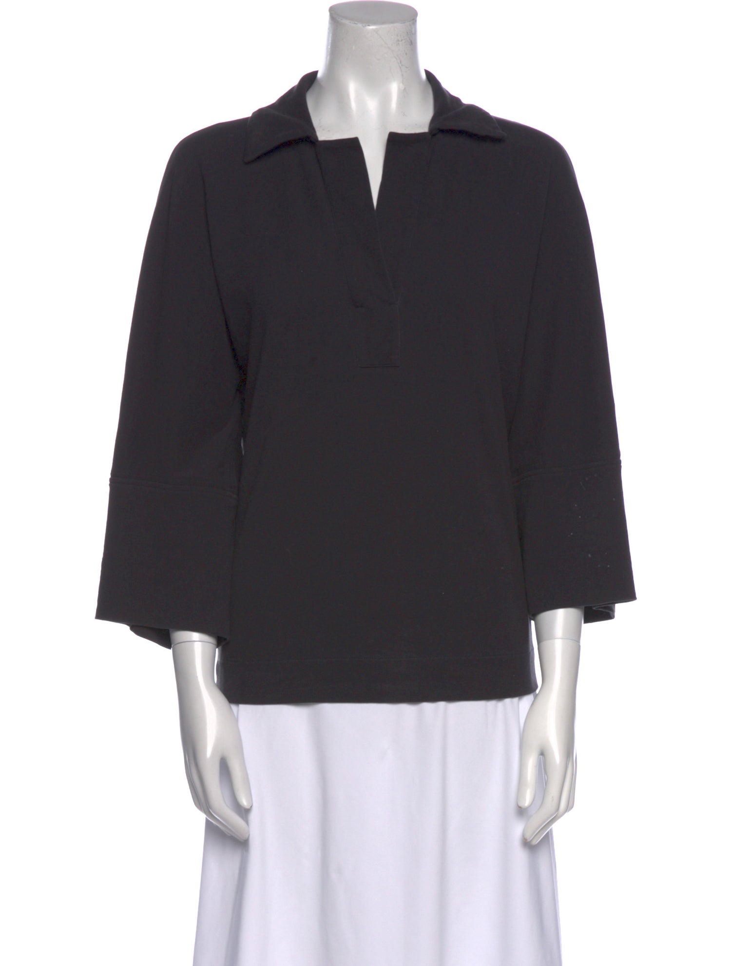 Lemaire V-Neck Three-Quarter Sleeve Blouse