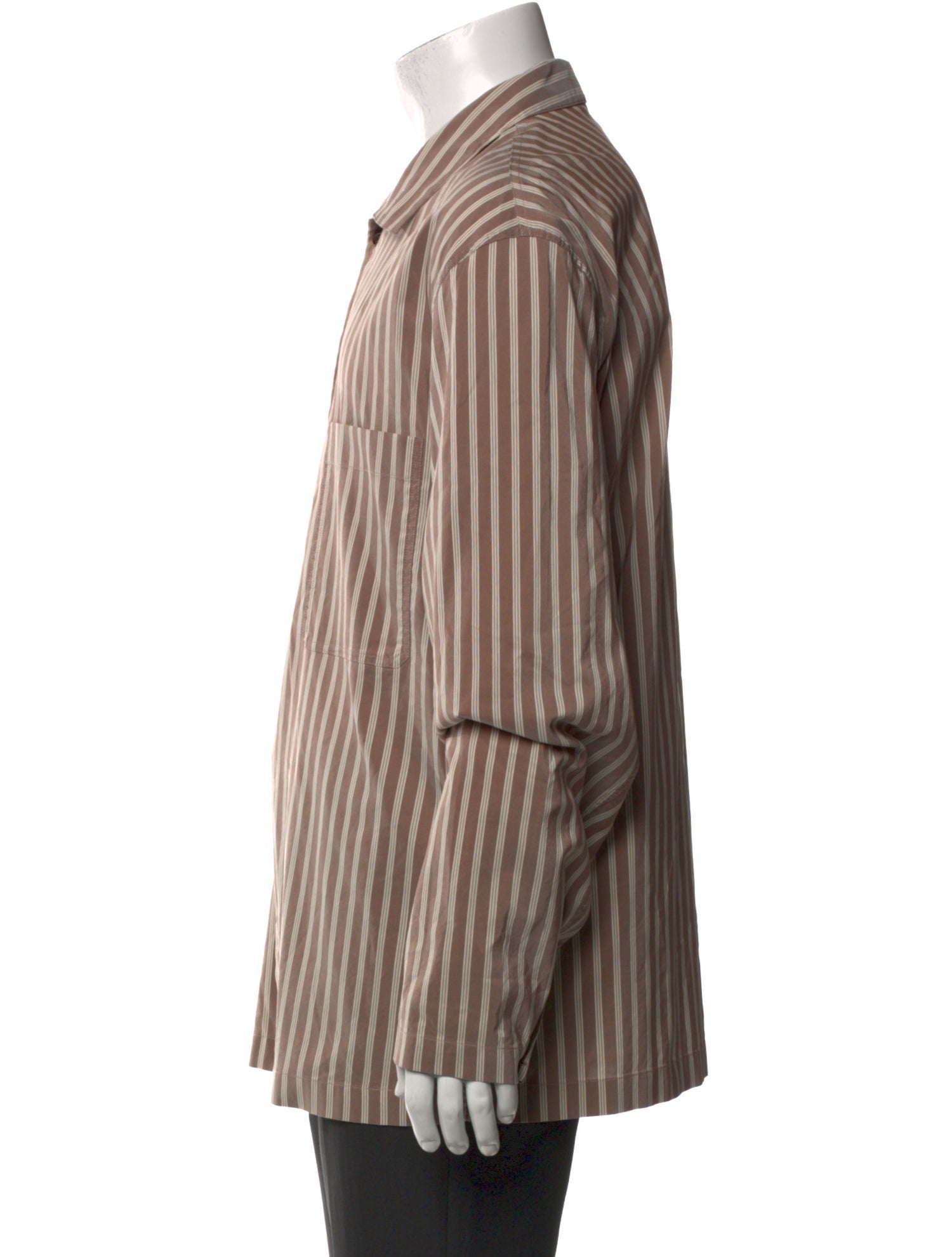Lemaire Striped Long Sleeve Shirt
