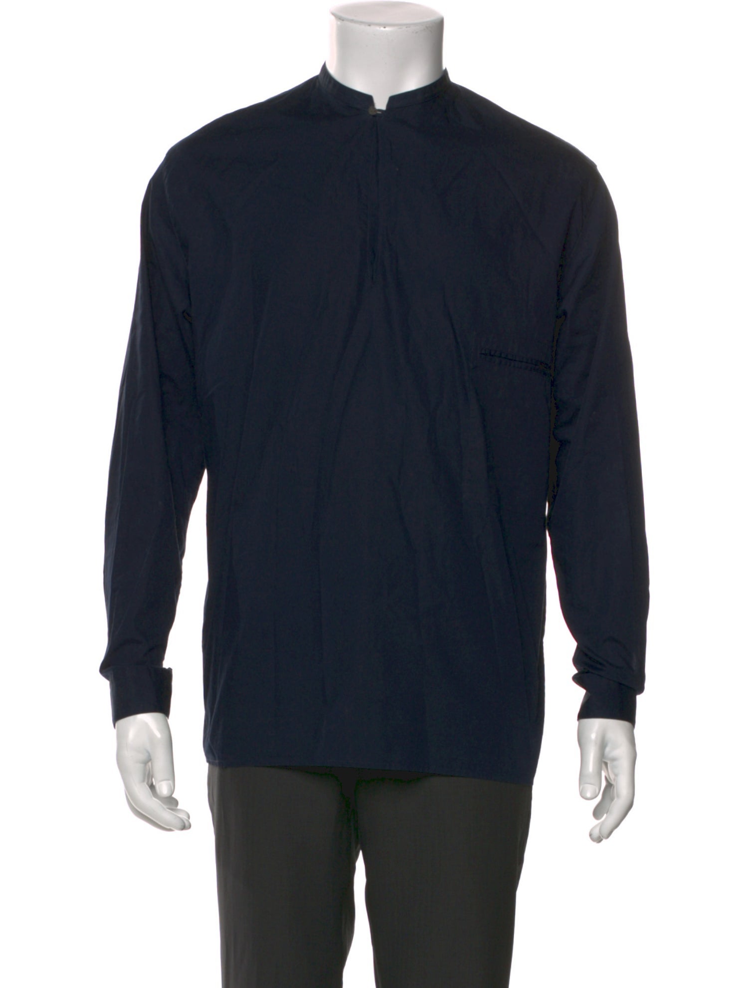 Lemaire Mock Neck Long Sleeve Polo Shirt
