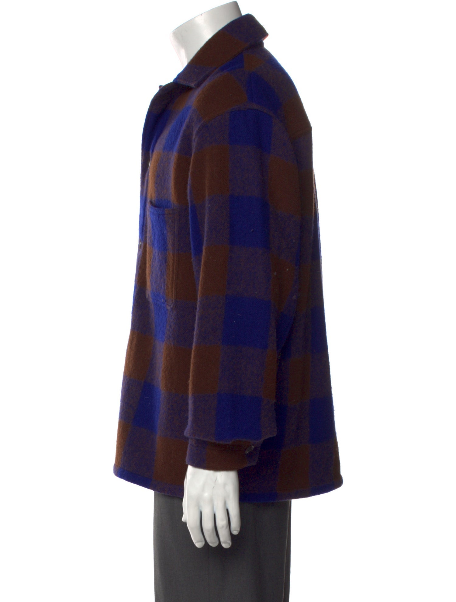 Lemaire Virgin Wool Plaid Print Shirt