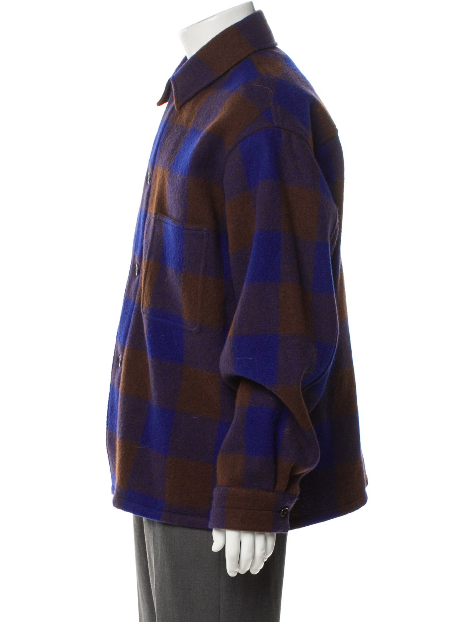 Lemaire Virgin Wool Plaid Print Jacket