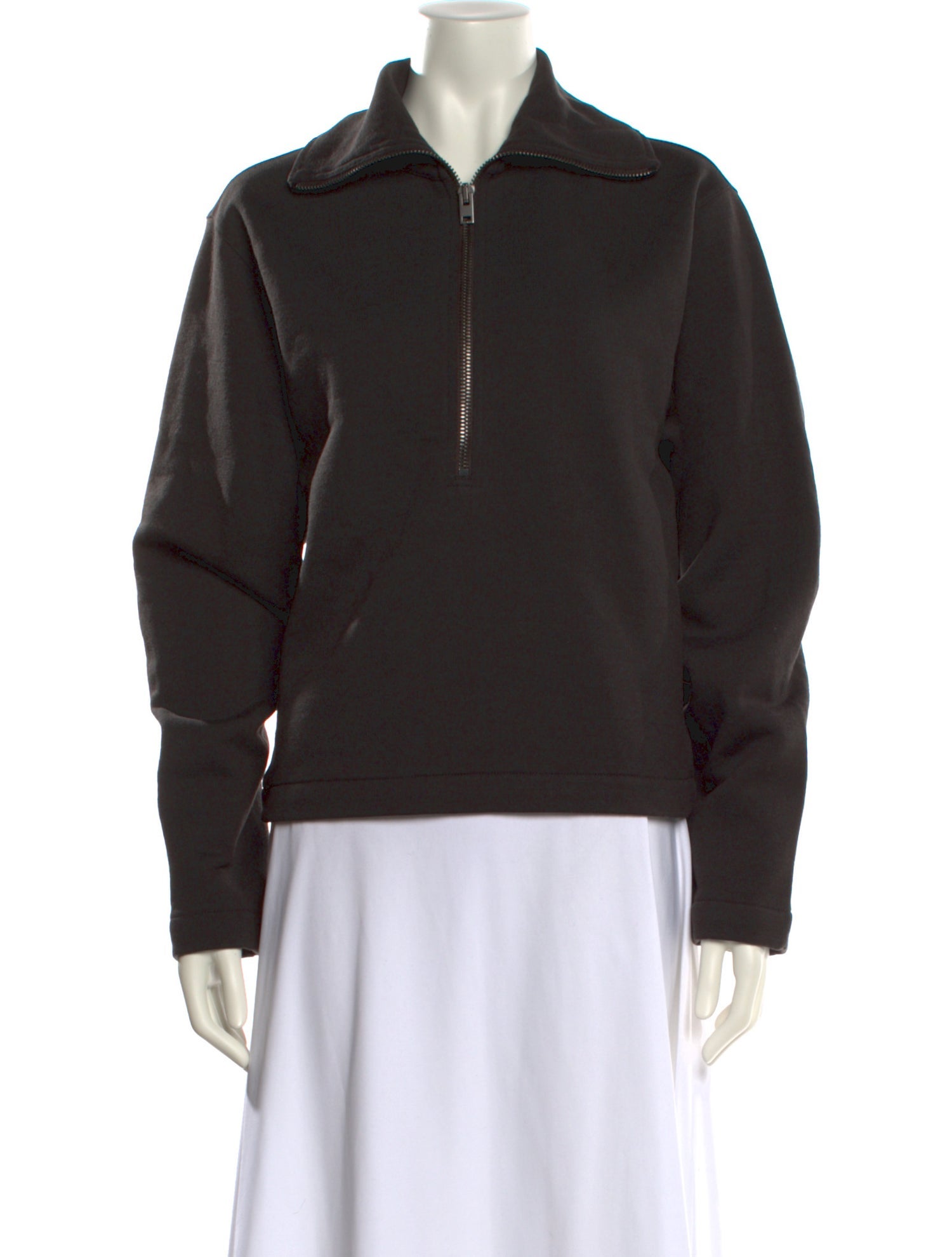 Lemaire Wool Mock Neck Sweatshirt