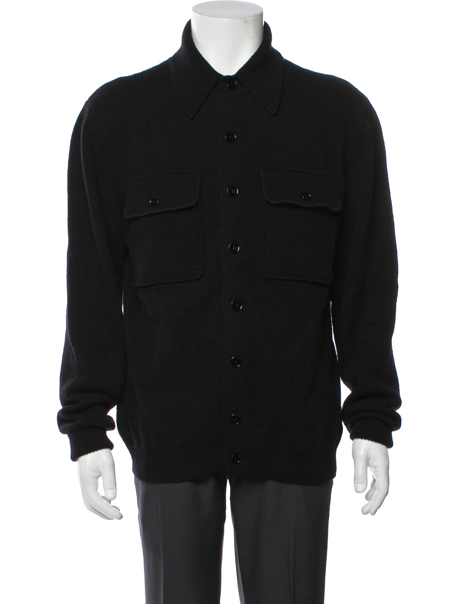 Lemaire Wool Mock Neck Cardigan