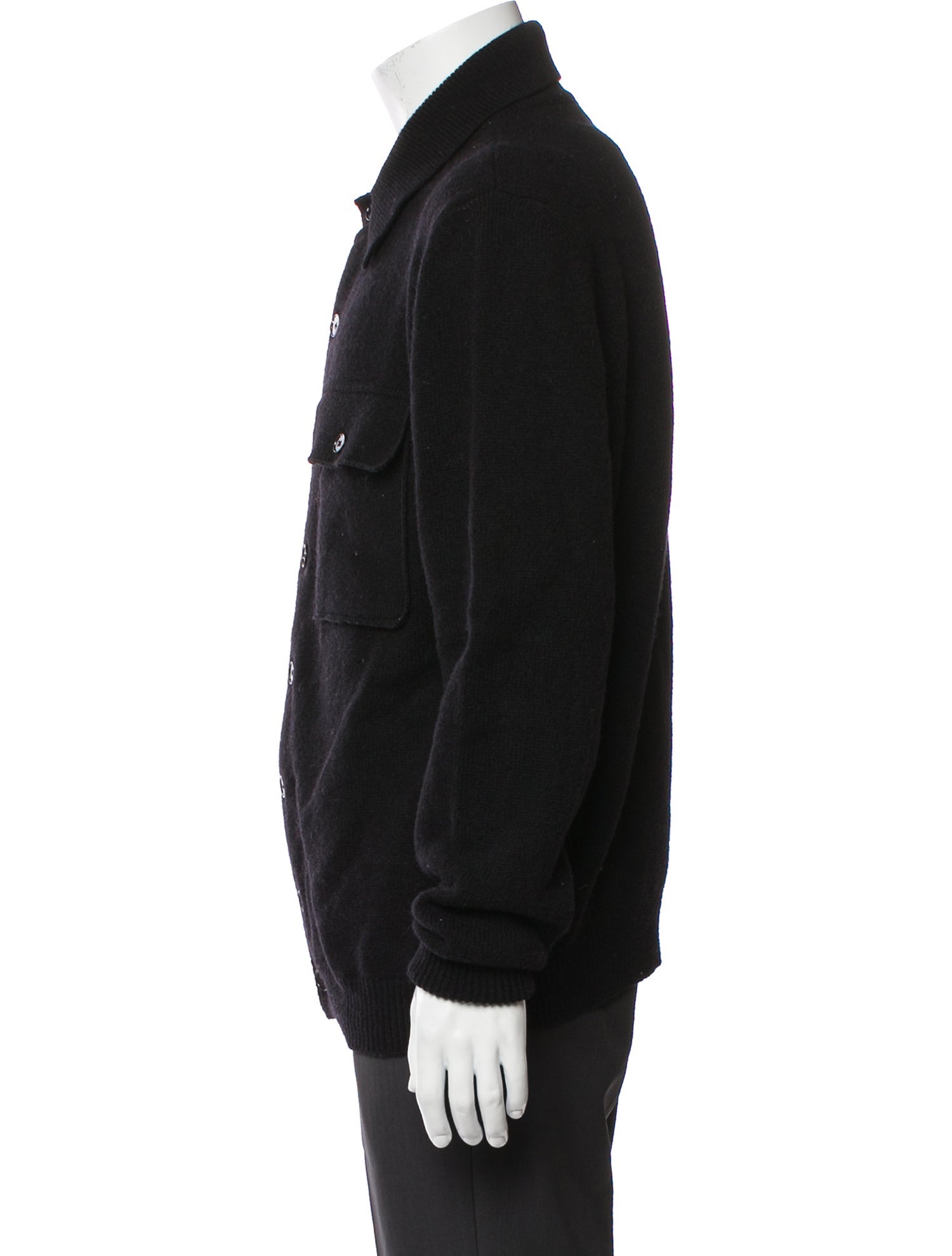 Lemaire Wool Mock Neck Cardigan