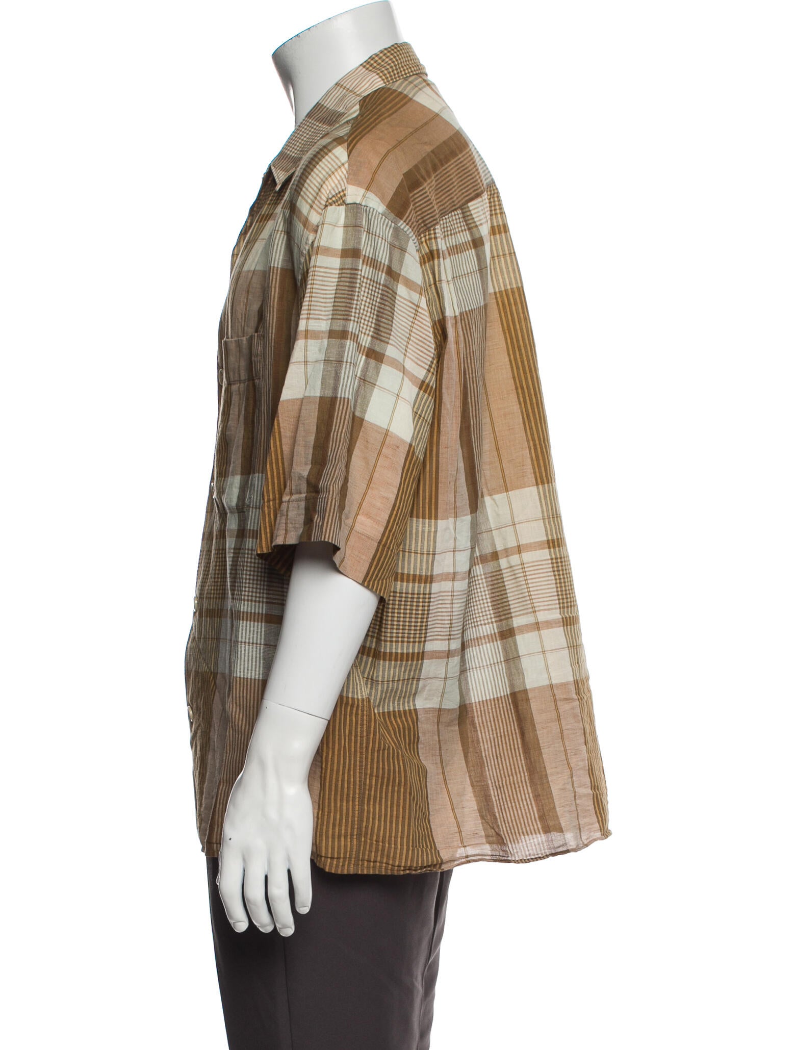 Lemaire Striped Short Sleeve Shirt