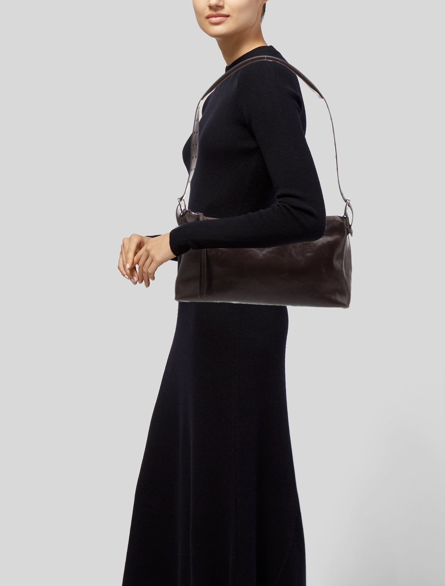 Lemaire Leather Belted Baguette