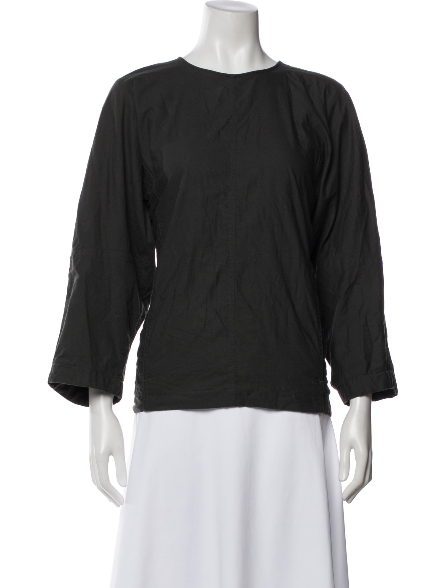 Lemaire Crew Neck Three-Quarter Sleeve Blouse