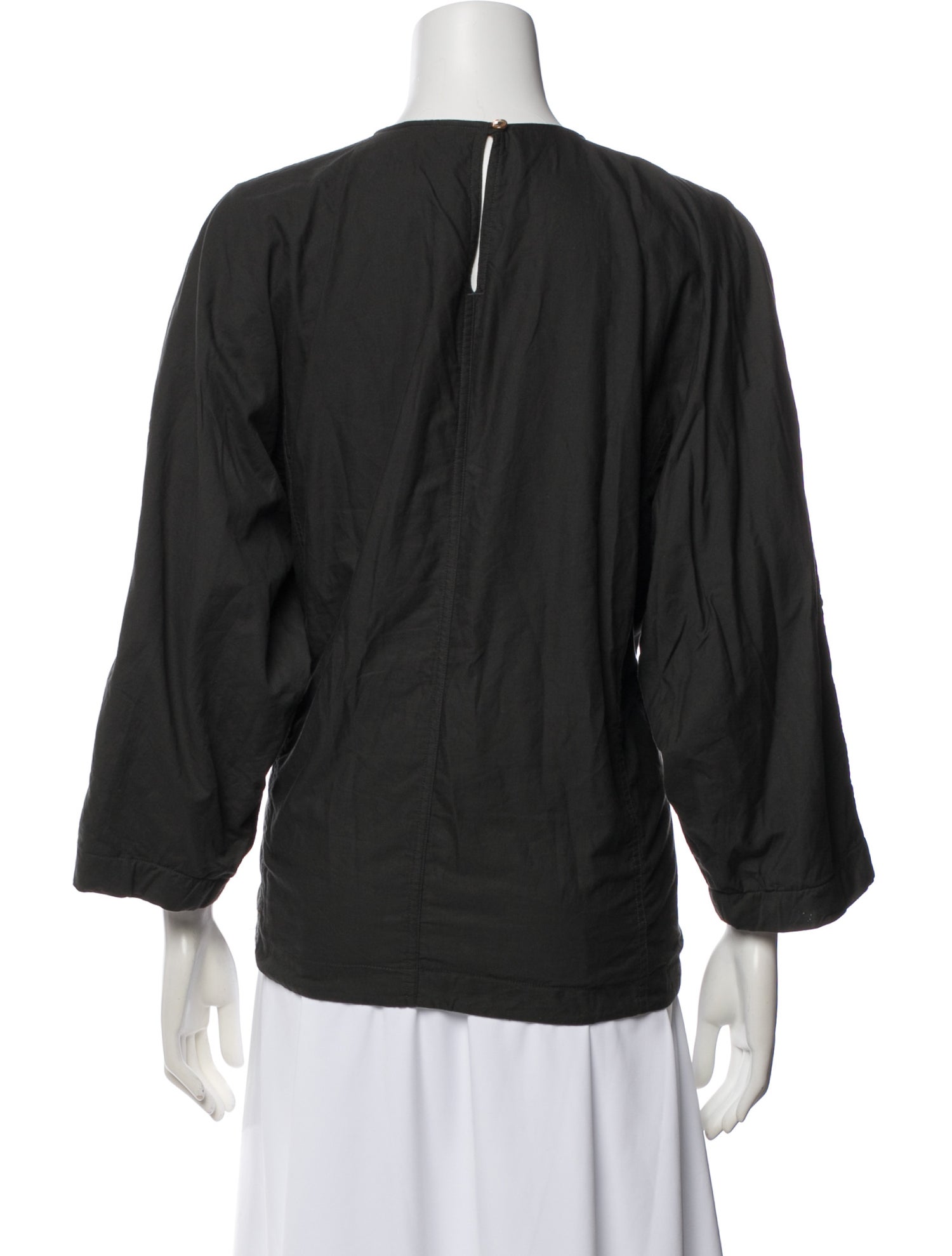 Lemaire Crew Neck Three-Quarter Sleeve Blouse