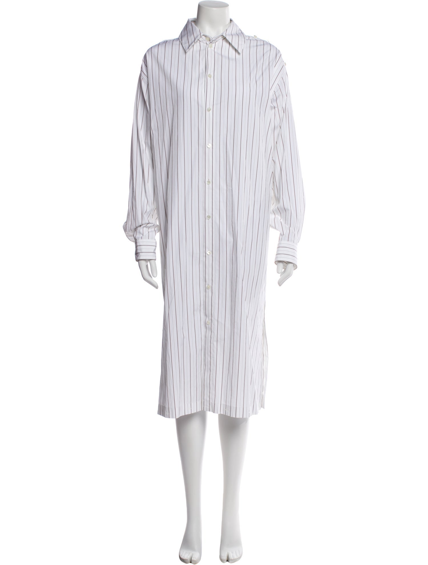 Lemaire Striped Midi Length Dress