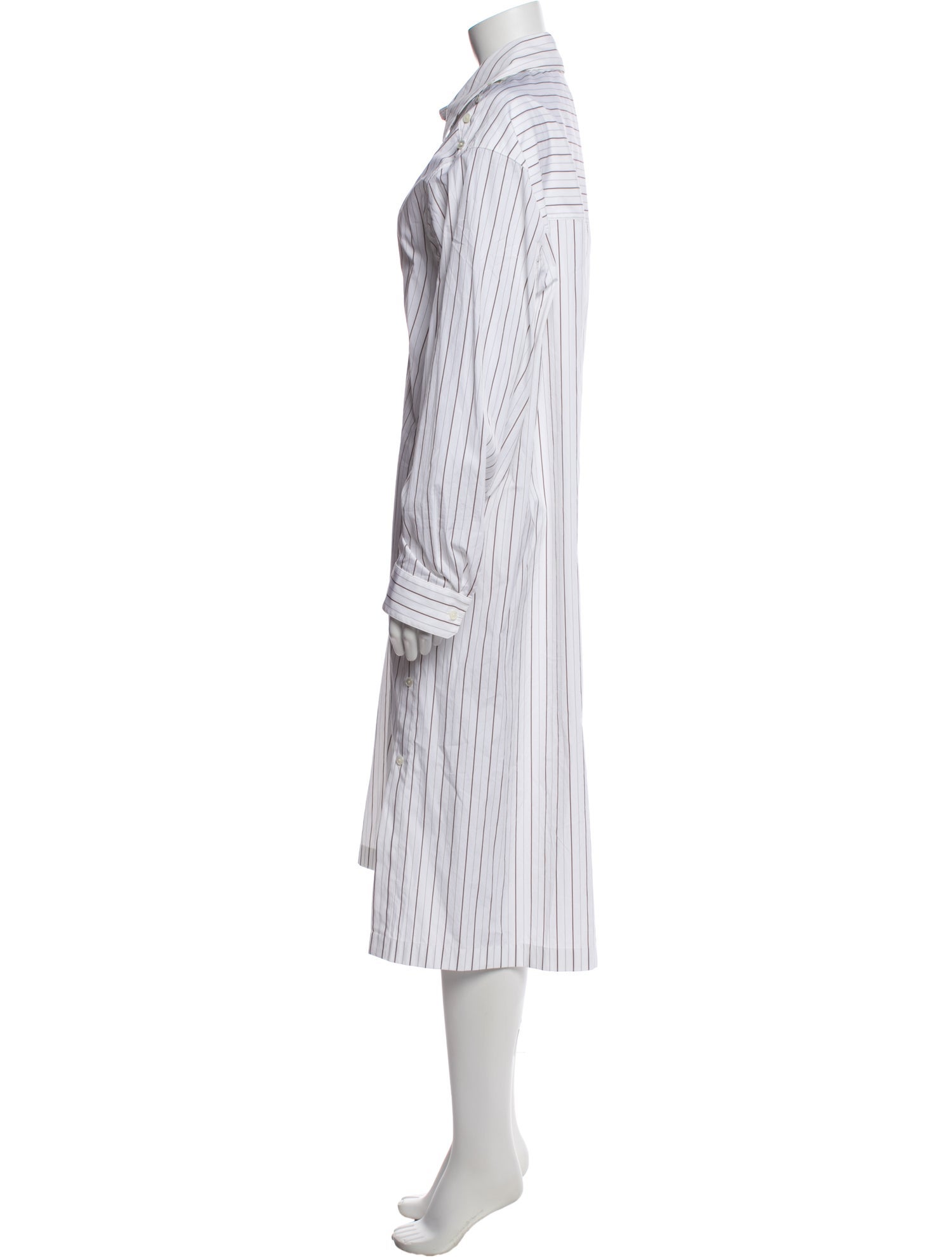 Lemaire Striped Midi Length Dress