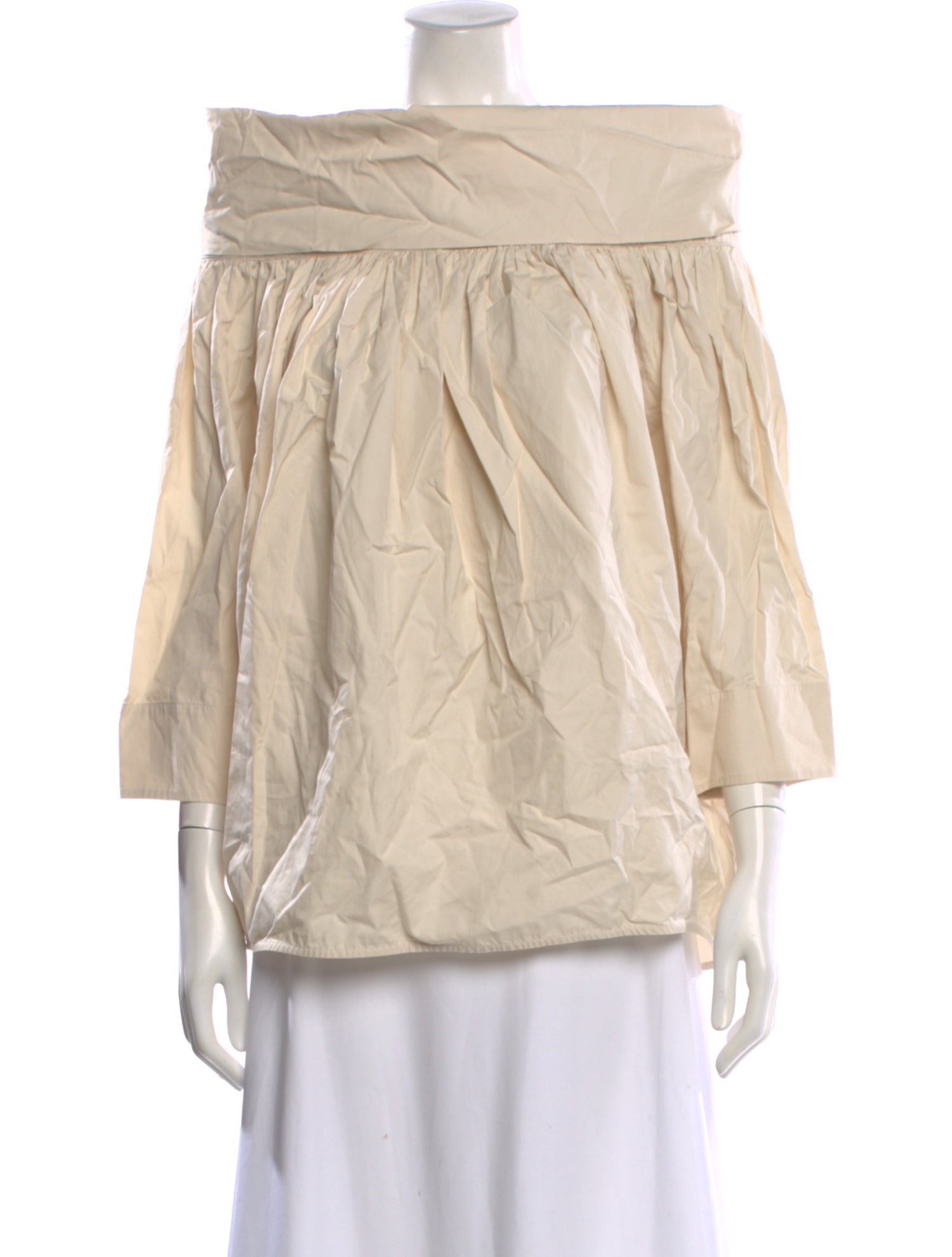 Lemaire Off-The-Shoulder Three-Quarter Sleeve Blouse